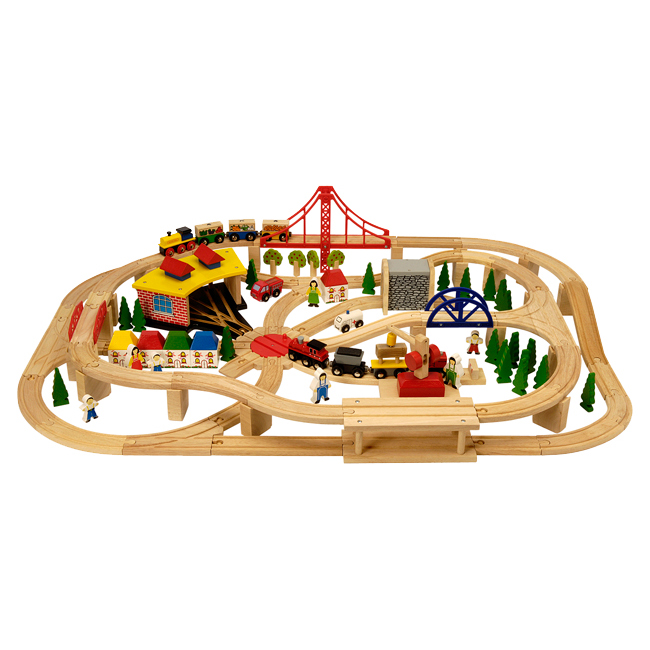 pista trenini di legno