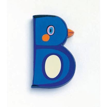 lettera B in legno Djeco uccellino – lettere decorative per cameretta bambini