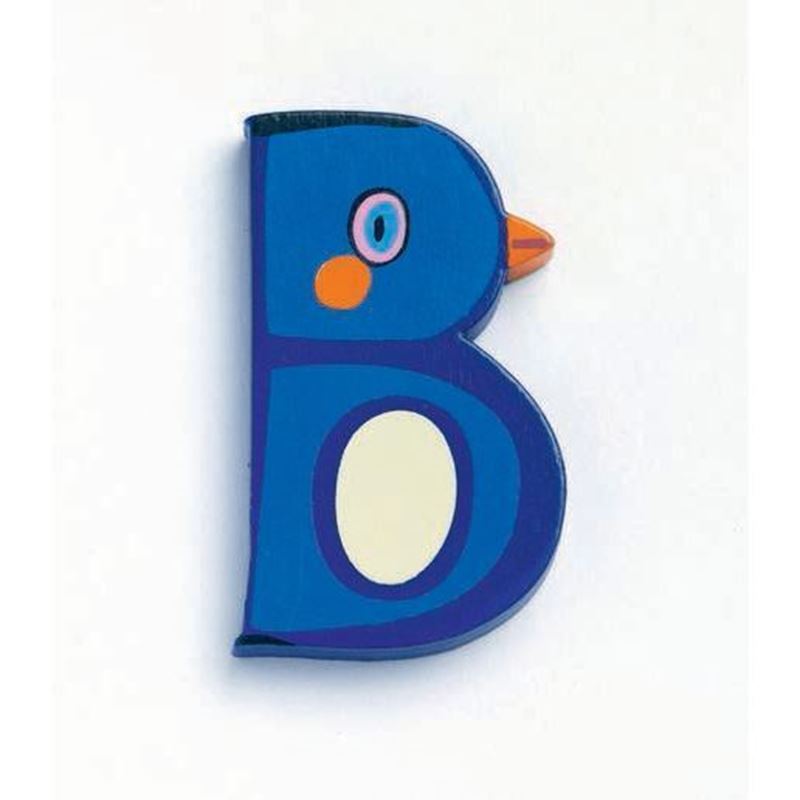 lettera B in legno Djeco uccellino – lettere decorative per cameretta bambini