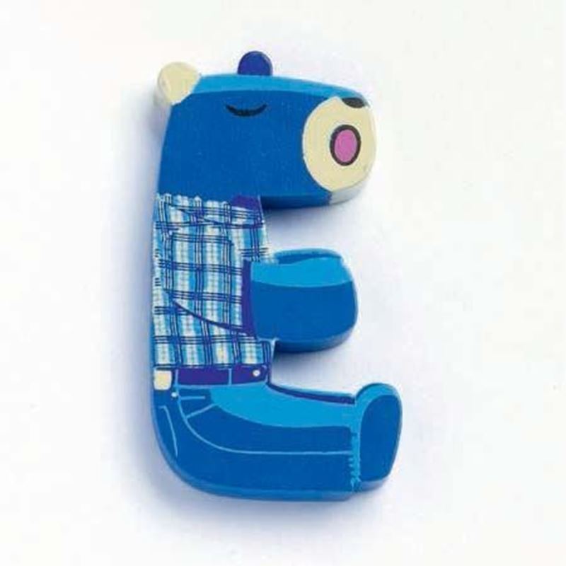 lettera E in legno Djeco orso – lettere per comporre nome bambini