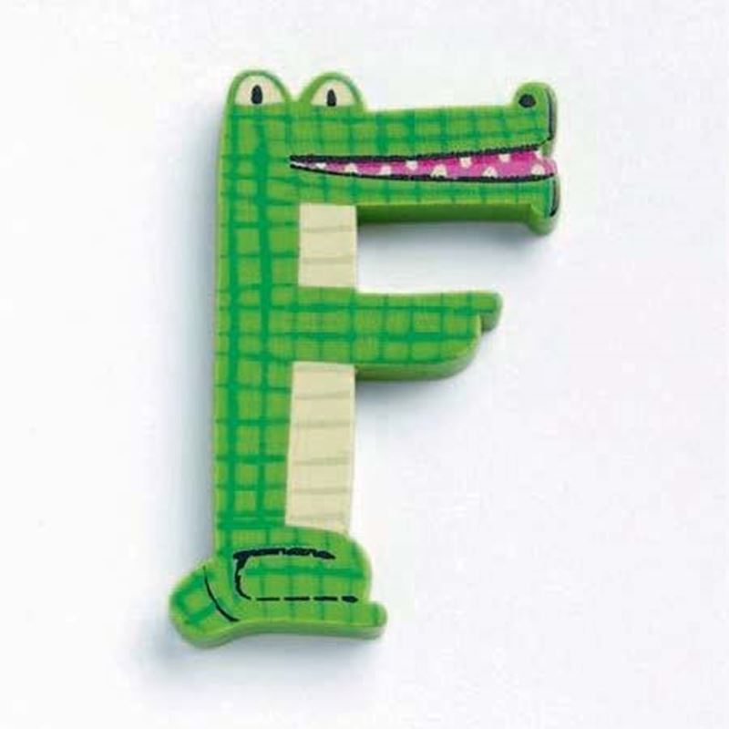 lettera F in legno Djeco coccodrillo – decorazione cameretta bambini