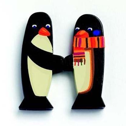 lettera H in legno Djeco pinguini – decorazione cameretta bambini