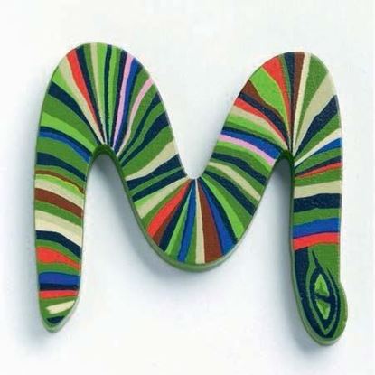 lettera M in legno Djeco biscia – lettere nome bambini