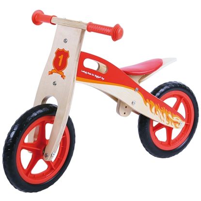 Immagine di bicicletta senza pedali fuoco