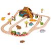pista trenino in legno dinosauri Bigjigs Toys – ferrovia giocattolo con montagna e dinosauri