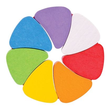 Immagine di sonaglio in legno arcobaleno