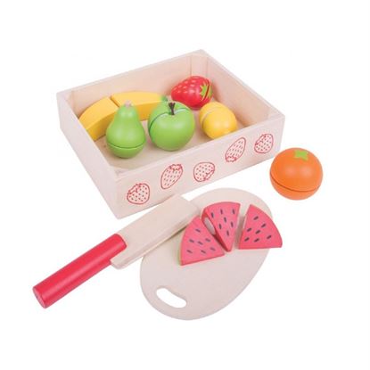 Immagine di frutta in legno da tagliare