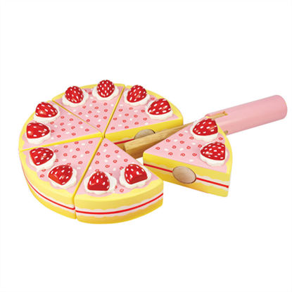Immagine di torta alla fragola da tagliare