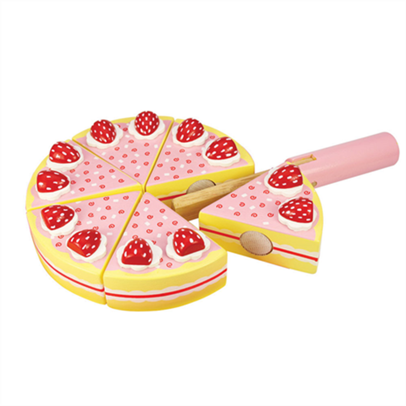 Immagine di torta alla fragola da tagliare