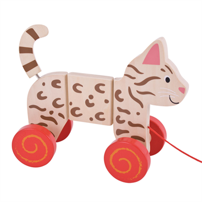 Immagine di gatto trainabile in legno