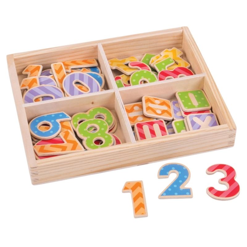 Immagine di numeri magnetici in legno