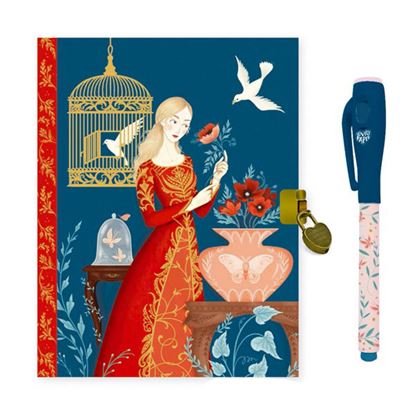 Immagine di diario con penna magica blu