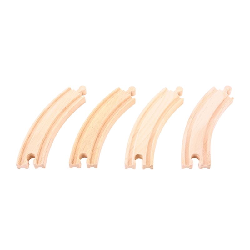 Immagine di binari in legno curvi pz 4