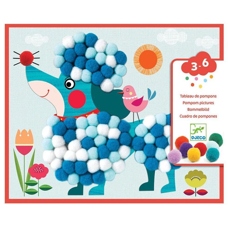 collage pompon  djeco