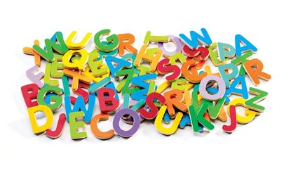 lettere magnetiche in legno