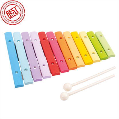 xilofono in legno arcobaleno – gioco musicale per bambini dai 18 mesi