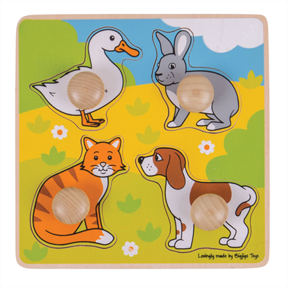 puzzle con pomolo animali