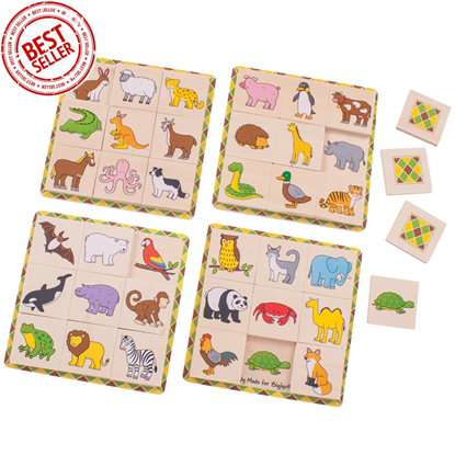 tombola degli animali in legno – gioco educativo per bambini