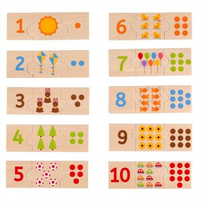 puzzle in legno numeri 