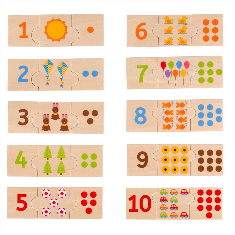 puzzle in legno numeri 