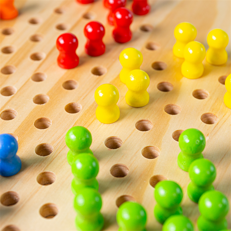 Persiverney-homeland Dama Cinese Esagonale In Legno Scacchiera In Legno Dama In Marmo Di Vetro - Foto 6