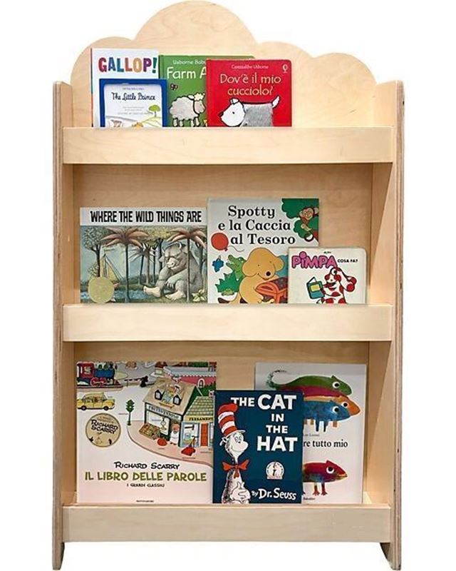 libreria montessoriana in legno – libreria frontale per bambini