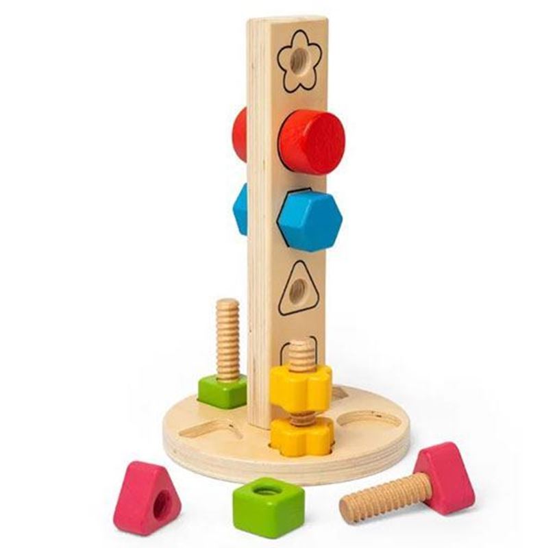 torre di viti e bulloni montessori bigjigs