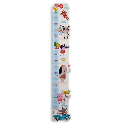 Metro della Crescita in Legno Animali, cameretta bimbo Metro della crescita in legno Animali, con illustrazioni di animali per cameretta dei bambini