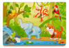 Puzzle Sonoro in legno Animali della Giungla – gioco educativo 1 anno