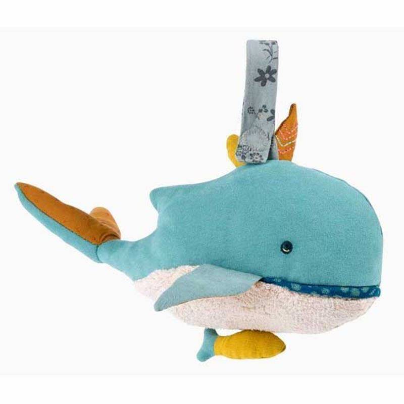 Carillon per neonati Balena Moulin Roty – peluche musicale da appendere culla e carrozzina