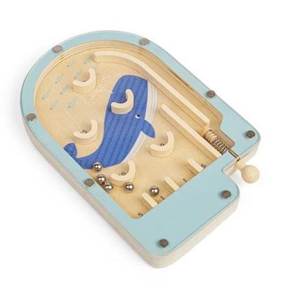 Mini flipper in legno – gioco vintage da viaggio per bambini