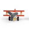 Aereo giocattolo in legno Bigjigs Toys, vista frontale con elica in primo piano