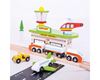 Dettaglio aereo pista trenini aeroporto bigjgis toys - trenini in legno per bambni