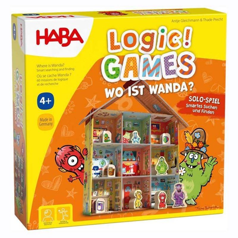 gioco di logica dove wanda haba con casa e personaggi in legno
