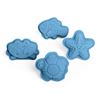 formine per sabbia per bambini in silicone azzurre – giochi mare