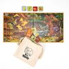 scenari illustrati e tessere animali del gioco E come Elefante