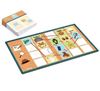 tabellone e carte del gioco Detective Djeco con sfide investigative