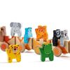 dettaglio degli animali impilabili del trenino creativo Djeco