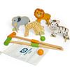 gioco croquet per bambini in legno con animali della savana Bigjigs Toys