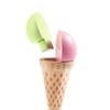 cono gelato in legno con palline componibili