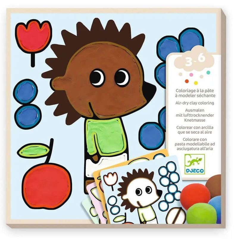 Colorare con pasta da modellare Djeco per bambini 3-6 anni