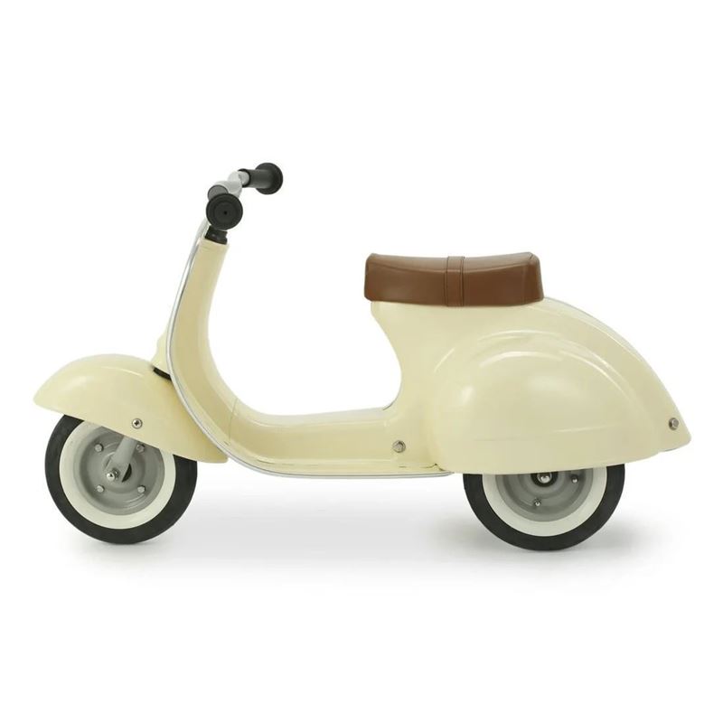 Triciclo Vespa bianco crema vintage in metallo per bambini